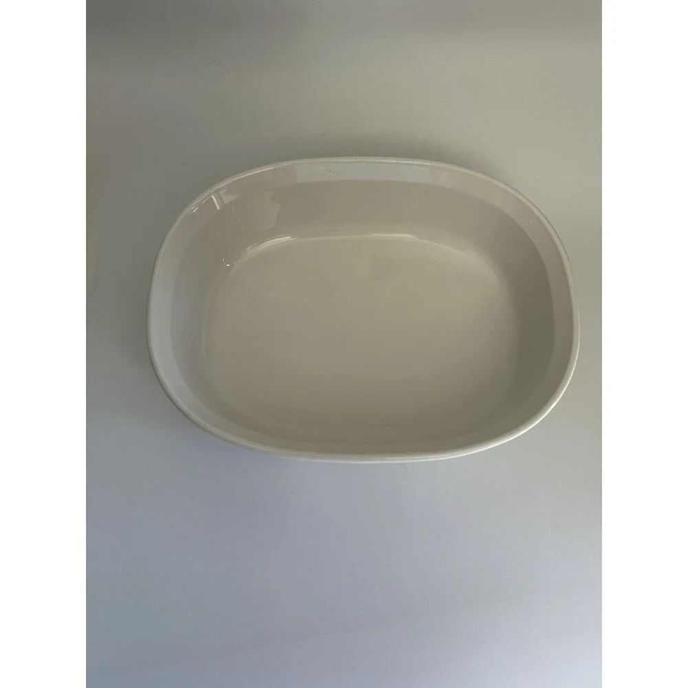 Corning Ware French White Oval Stoneware Casserole F-2-B, 2.5 Quart